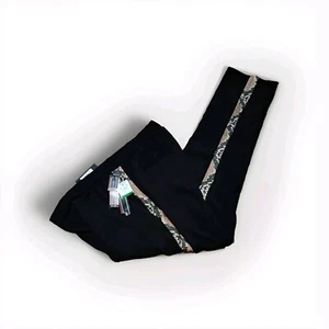 BBJ Los Angeles Women's Trouser Pants Black Snake Skin Strips Print Large - Picture 1 of 18