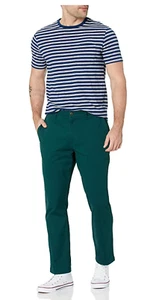 Goodthreads Men's Athletic-Fit Washed Comfort Stretch Chino Pant Green 31W x 34L - Picture 1 of 2
