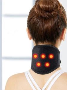 Self-Heat Magnetic Neck Support Brace Collar Pain Relief Heat Pad Tourmaline, - Picture 1 of 11