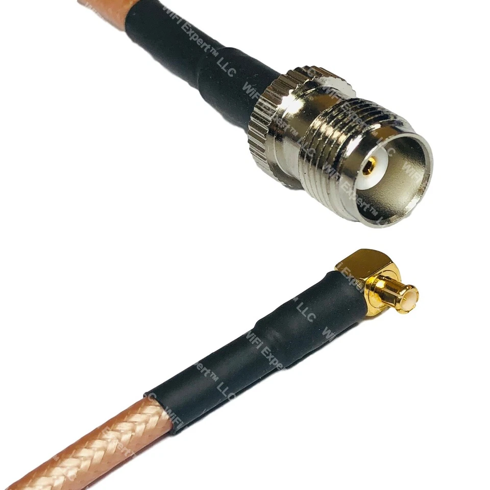 RG400 TNC FEMALE to MCX MALE ANGLE RF Cable FAST-SHIP LOT - Image 1 of 1
