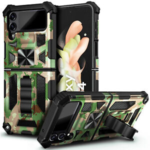 For Samsung Galaxy Z Flip 4 Case Shockproof Ring Holder Stand Armor Phone Cover