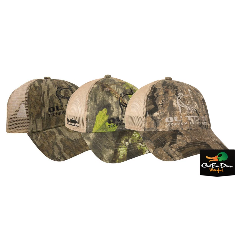 ДРЕЙК WATERFOWL OL TOM ИНДЕЙКА КАМУФЛЯЖ СЕТКИ НАЗАД ЛОГОТИП ШЛЯПА КЕПКА - Изображение 1 из 2