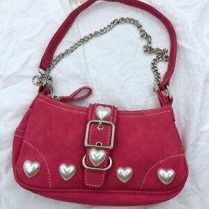 Vintage Female Shoulder Bag Red Heart Goth Bag Handbags Mobile Phone Pouch Purse