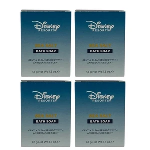4 Pack Disney Resort Sea Salt Bath Soap Bar 1.5 oz Facial Body Oceanside Scent - Picture 1 of 6