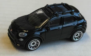 Matchbox 2016 Fiat 500X schwarz SUV Crossover Auto Car Mattel MBX PKW black ´16 - Picture 1 of 4