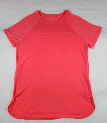 Tek Gear Women's V-Neck Athletic T-Shirt Size Large Pink Short Sleeve Workout  - Image 1 of 4