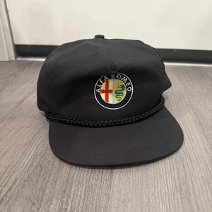 Alfa Romeo Cap Sportcap 80er schwarz Truckerseil Mütze Liga Riemen SCHÖN! Car Race - Bild 1 von 7