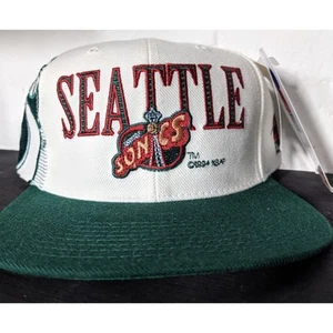 NEU Seattle Sonics 1995 Laser Sports Specialties Snapback Mütze NBA Draft Vintage Neu mit Etikett - Bild 1 von 5