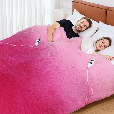 Cobertor elétrico aquecido queen, presentes quentes de aniversário de inverno para mulheres seu avô... - Imagem 1 de 4