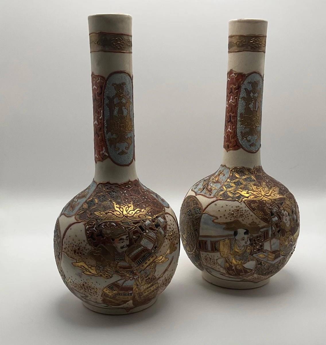 陶瓷古董原始1850-1899 年日本花瓶| eBay