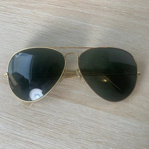 Vintage B&L Ray-Ban Aviator Sunglasses Gold Metal Frames 62-14 USA - Picture 1 of 11