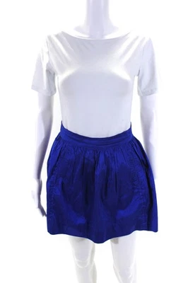 Falda Calypso Saint Barth Mujer Cintura Elástica Seda Línea A Azul Talla XS Foto 1 de 4