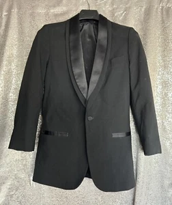 Authentic Oscar de la Renta Boy’s Tuxedo Jacket / Satin Peak Lapel Size 16 B - Picture 1 of 5