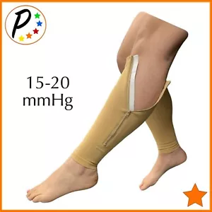 Presadee Footless 15-20 mmHg manica lucida gamba a compressione polpaccio con cerniera - Foto 1 di 13
