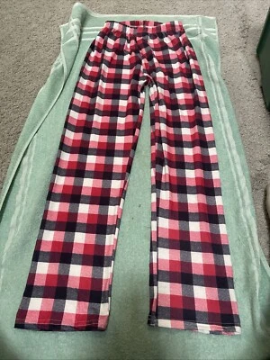 Pantalones de pijama elásticos a cuadros para niñas talla 14 Foto 1 de 4