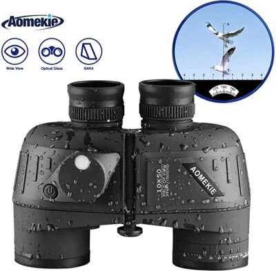 10X Binoculars Navy Telescope with Compass HD Rangefinder For Hunting Marine - Image 1 of 4