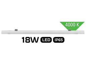 LED 18W IP65 Slim Wet Room Luminaire 230V Light Strip - Daylight White 4000K