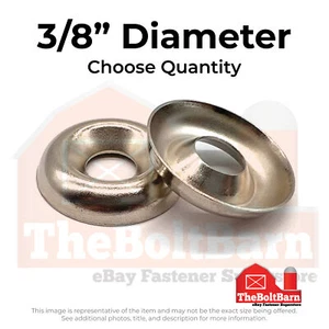 3/8" Nickel Plated Countersunk Finishing Washers (Pick Quantity) - Picture 1 of 7