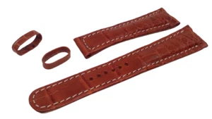 Armbanduhr Brown IN Kroko IN 22mm für Schleife Doppelfalt- Von 18mm - Bild 1 von 1
