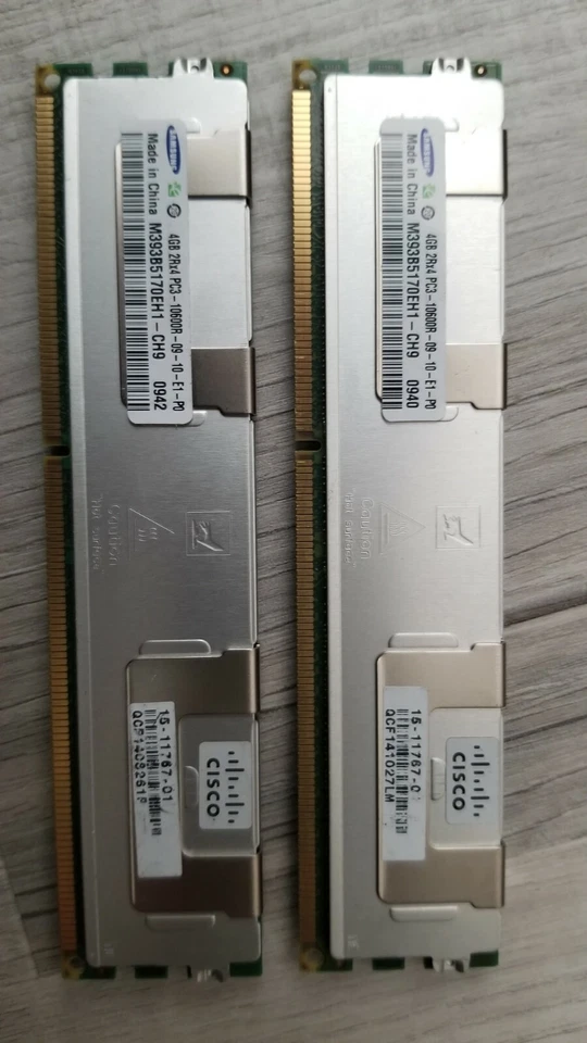 8GB SAMSUNG  (2 x 4GB) 2Rx4 PC3-10600R M393B5170EH1 ECC SERVER RAM 15-11767-01  - Image 1 of 1
