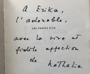 EO 1963 ENVOI Dédicace NATHALIE SARRAUTE : LES FRUITS D'OR - Picture 1 of 4