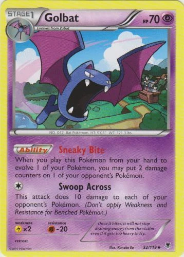 x4 Golbat - 32/119 - Uncommon Pokemon XY Phantom Forces M/NM English - Image 1 of 1