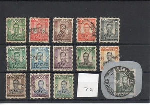 Southern Rhodesia (72) 1937 - definitive set - used - SG Cat £23 - Picture 1 of 1