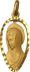 Virgin Mary Gold Plated Pendant vintage, size: 1.5cm X 2.5cm - Picture 1 of 2