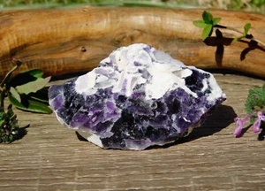 Rare Natural Purple Fluorite Stone Chakra 124g Meditation Energy Healing Display - Picture 1 of 10