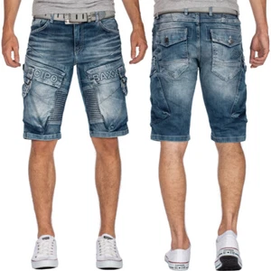 Pantalones Cortos Cipo & Baxx Para Hombre Estilo Motociclista Lavado a Piedra 5 Bolsillos Detalle Desgarro Punto Blanco - Imagen 1 de 50