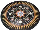 36" Marble Pietra Dura Table Top Inlay Handmade Home Garden Decor