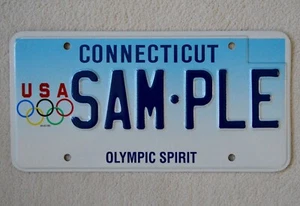 Placa de Muestra de Espíritu Olímpico de Connecticut +++ Como Nuevo CT - Imagen 1 de 2