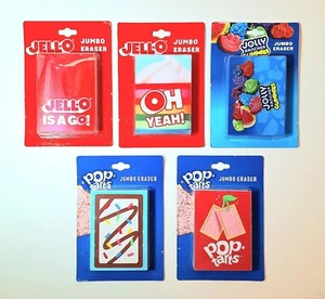 5 Jumbo Erasers. Candy and Food Themed, Pop Tarts, Jello, FREE SHIPPING - Picture 1 of 6