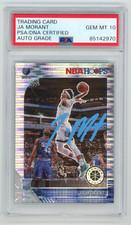 JA MORANT signed 2019 Panini HOOPS Premium Pulsar ROOKIE Card #259 PSA AUTO 10