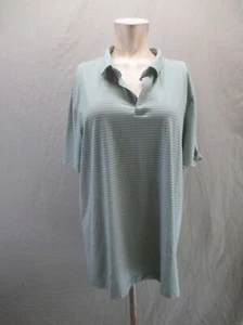 Camisa Polo Lululemon Talla L Hombres Gris Rayas 1/2 Botón Cuello Manga Corta 779 - Imagen 1 de 8