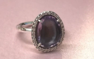 PANDORA | GLAMOROUS LEGACY PURPLE AMETHYST RING ✪NEW✪ 190893AM RETIRED RARE 925 - Image 1 of 4