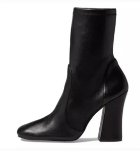 Stuart Weitzman Curveblock 100 bootie black leather Women's Size 10 -11 New $650 - Picture 1 of 8