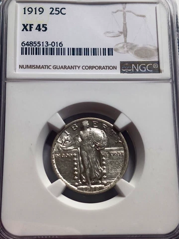 1919 STANDING LIBERTY QUARTER, NGC LUSTEROUS Cover