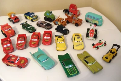 Disney Pixar Cars Lot 24 of Diecast Vehicles, Various Toy Cars Some Plastic - Image 1 of 4