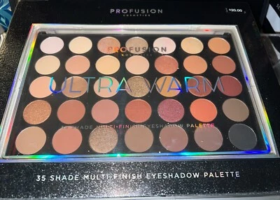 Profusion Cosmetics ~ ULTRA WARM ~ 35 Shade Multi-finish Eyeshadow Palette BNIB - Image 1 of 4