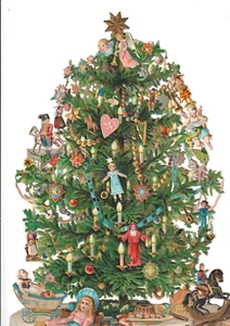 XXL Oblaten Scrap die cut Tannenbaum Christmas Tree Weihnachten Geschenk 31,8 cm - Bild 1 von 4