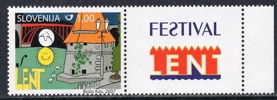646 - SLOVENIA 2007 - Festival Lent - MNH Set + Label - Image 1 of 2