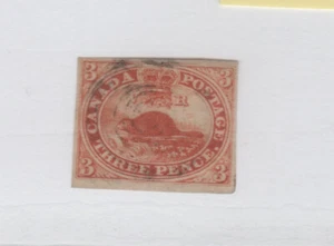 CANADÁ #4d usado papel fino naranja F-VF cuatro márgenes - Imagen 1 de 2