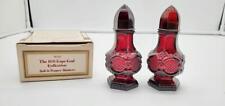 Avon 1876 Cape Cod Collection Ruby Red Glass Salt & Pepper Shakers, NEW in Box