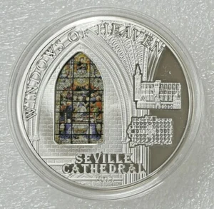 2011 Windows of Heaven 10 $ Kathedrale von Sevilla 50 Gramm Silbermünze 2K geprägt - Bild 1 von 8