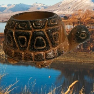Schildkröte Votivhalter braun Vintage Japan - Bild 1 von 12