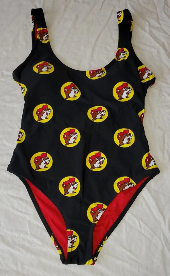 2025 Buc-ees Women'sLarge Floral Logo Print One Piece Swimsuit Suit Bucees