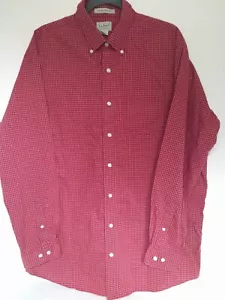 L.L. Bean Hemd Herren Large Tall LT rot kariert langarm knitterarm - Bild 1 von 10