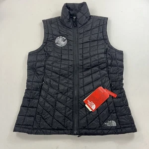 NUEVO Chaleco de Trek Thermoball The North Face para Mujer Negro Talla Mediana Blanco Logo Garra - Imagen 1 de 11