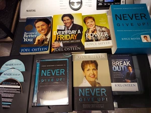 Joel Osteen Joyce Meyer Mixed lot Power Thoughts Every day is a Friday Never Giv - Picture 1 of 5